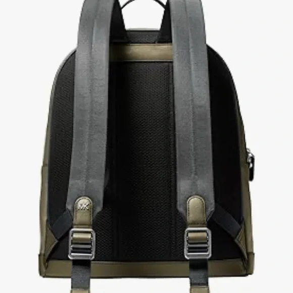 Michael Kors Olive Backpack for Mens Edison Dome Leather Backpack